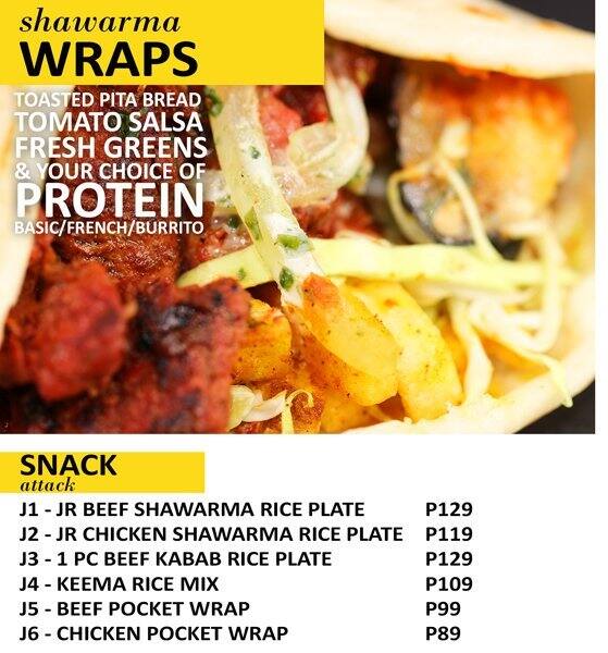 Shawarma Bros Menu, Menu for Shawarma Bros, Diliman, Quezon City