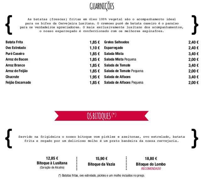 Cervejeira Lusitana Menu Menu For Cervejeira Lusitana Carnaxide Lisboa