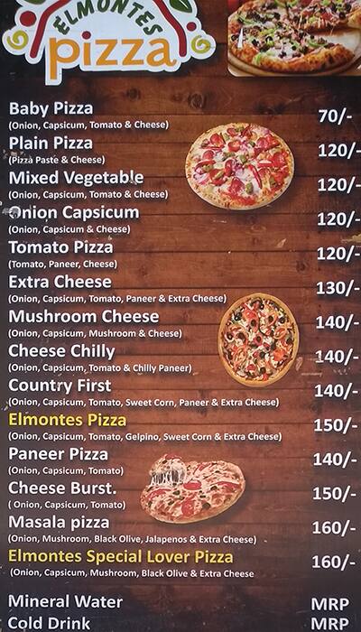 Elmontes menu