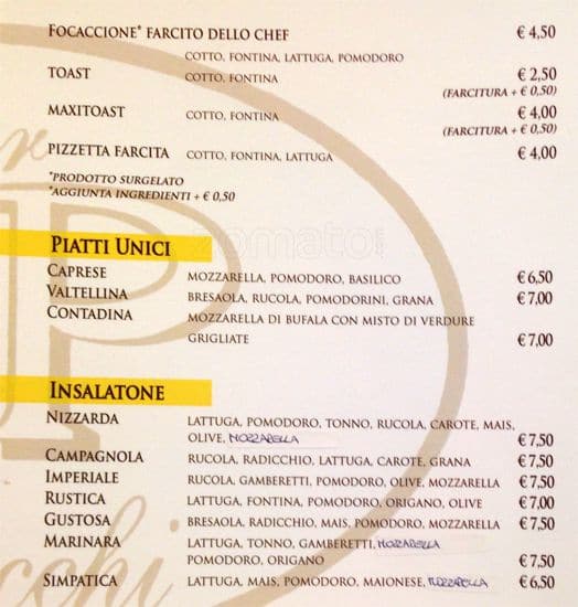 Menu di Match Point Bar 