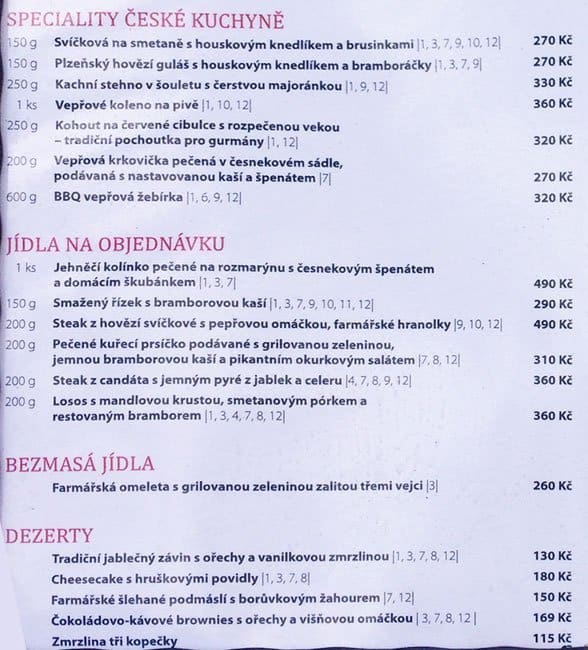 Carta de Café Lippert Restaurant