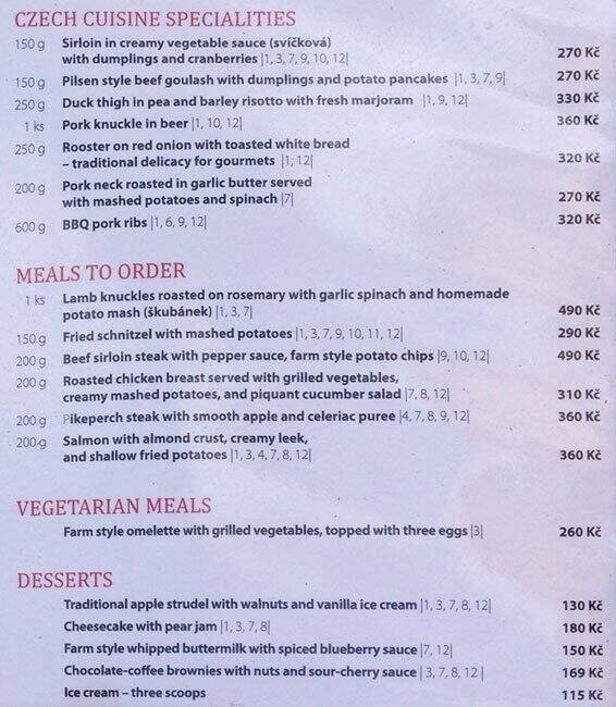 Carta de Café Lippert Restaurant