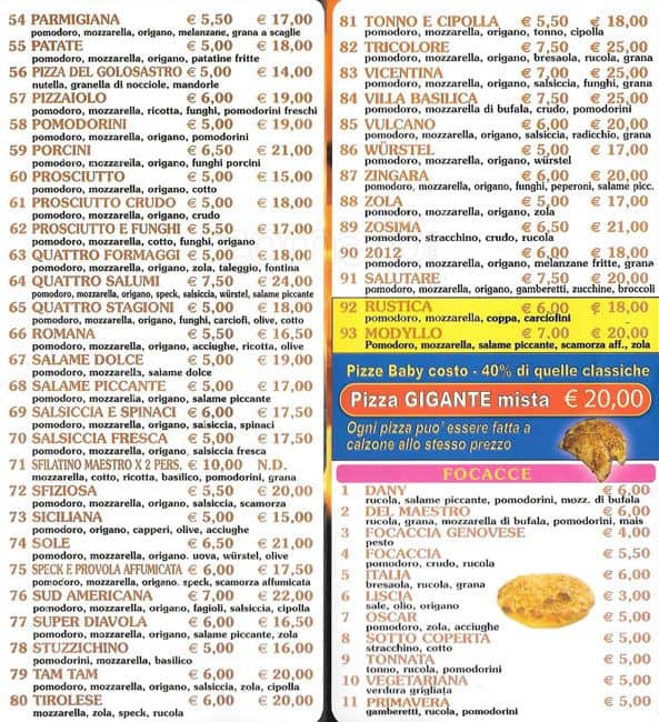 Menu di MAESTRO ISTANBUL 