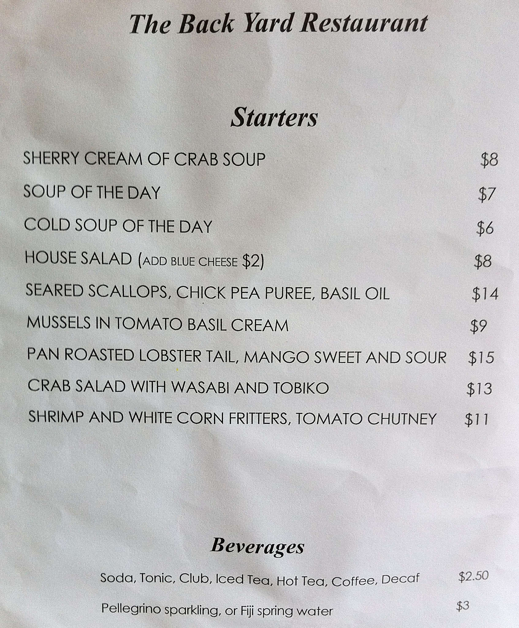 Back Yard Restaurant