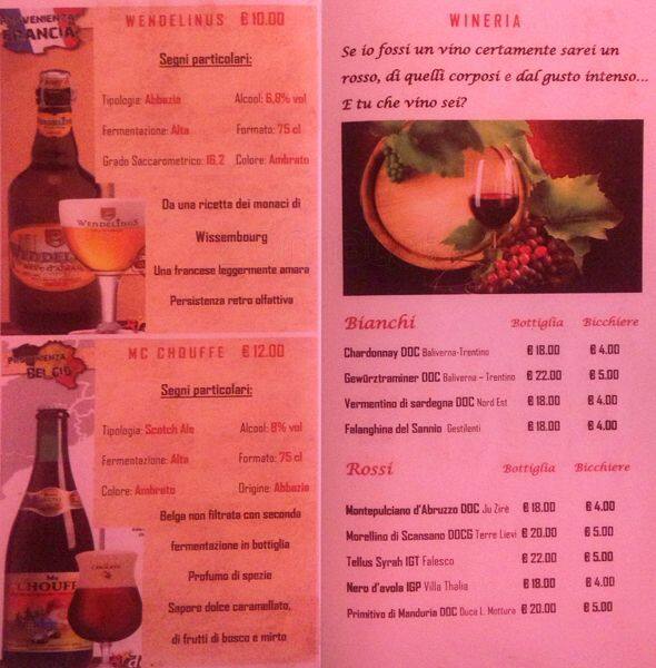 Menu di Rosso relativo 