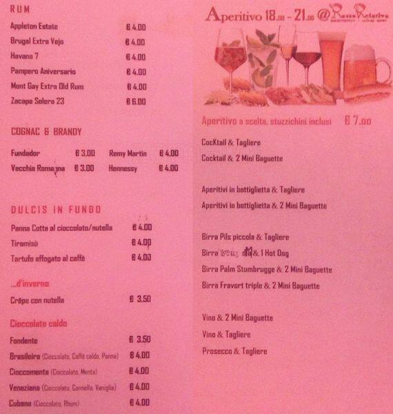 Menu di Rosso relativo 