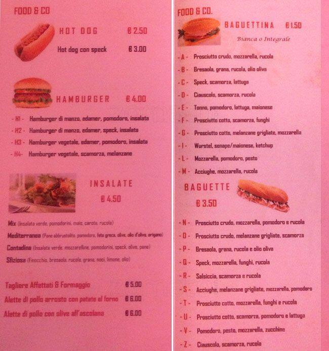 Menu di Rosso relativo 