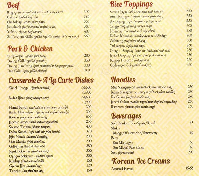 Arariyo Menu, Menu for Arariyo, San Isidro, Cainta - Zomato Philippines