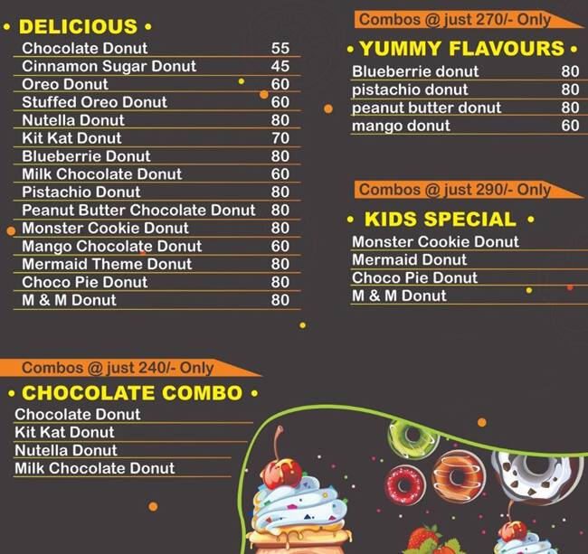 Sweet Box menu