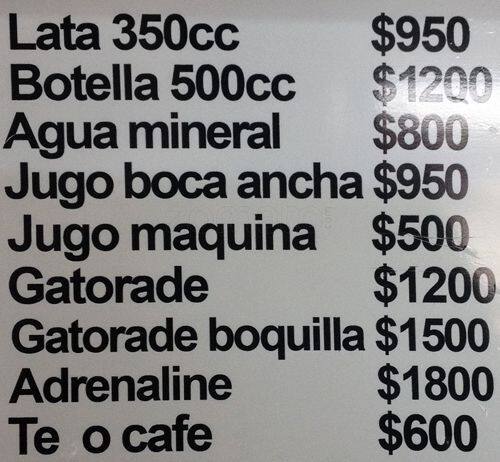 Corbata Hot Dog's menu