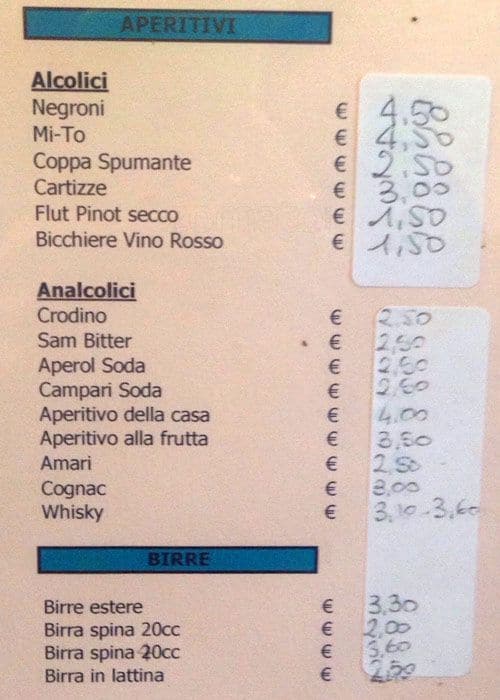 Menu di Max Bar Caffetteria 