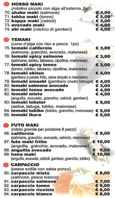 Menu di ai corsari 