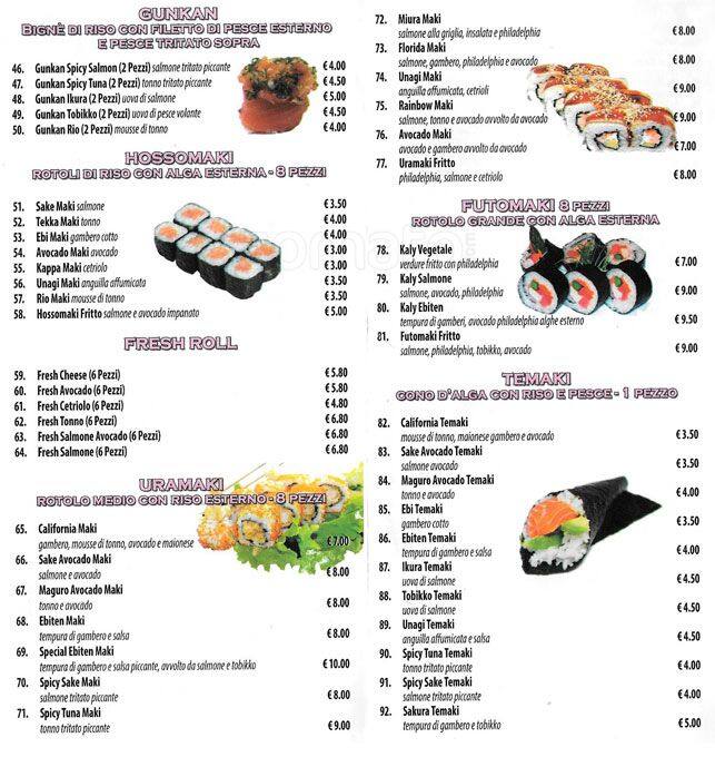 Menu di Fior di ciliegio 