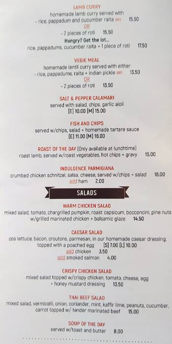 Menu at Indulgence Cafe, Templestowe