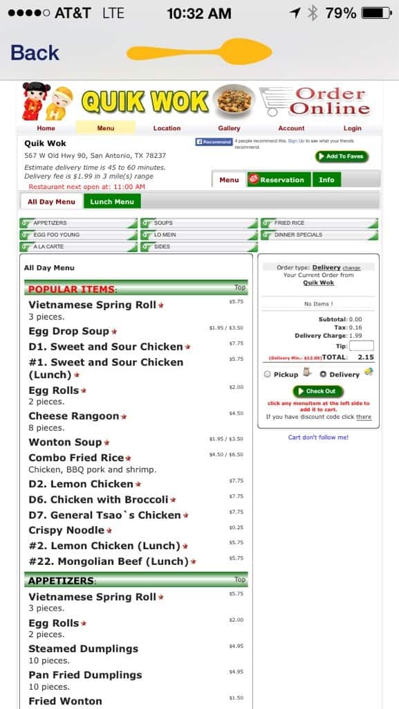 Quick Wok Menu, Menu for Quick Wok, Windcrest, San Antonio Urbanspoon