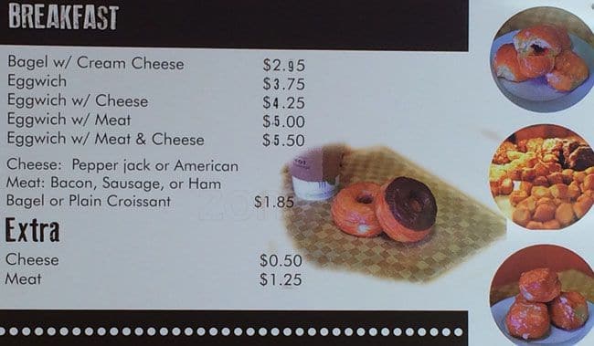 Menu at Happy Donuts restaurant Burlingame El Camino Real