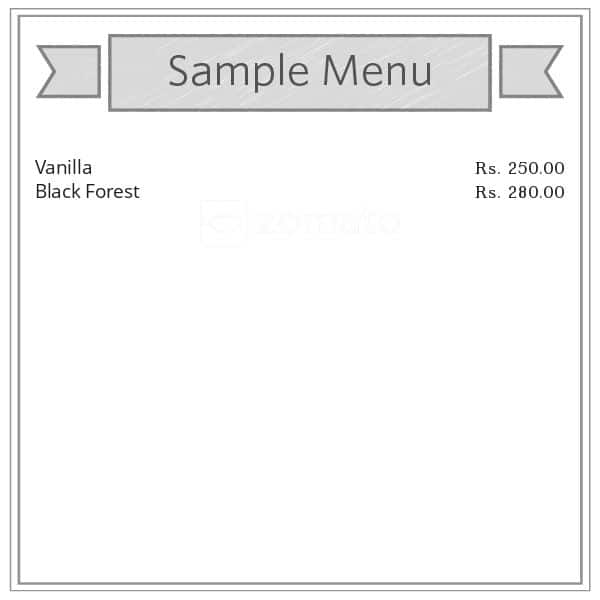 Menu at Cake Zone, Ranchi