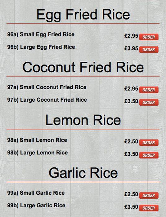 Monkeys Indian Takeaway menu
