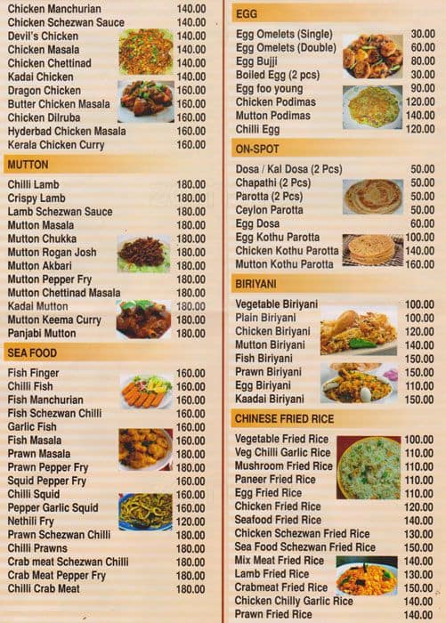 Menu at Arabian Grills, Chennai, 14