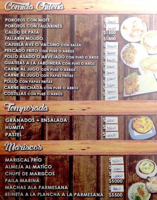 Donde Rodrigo menu