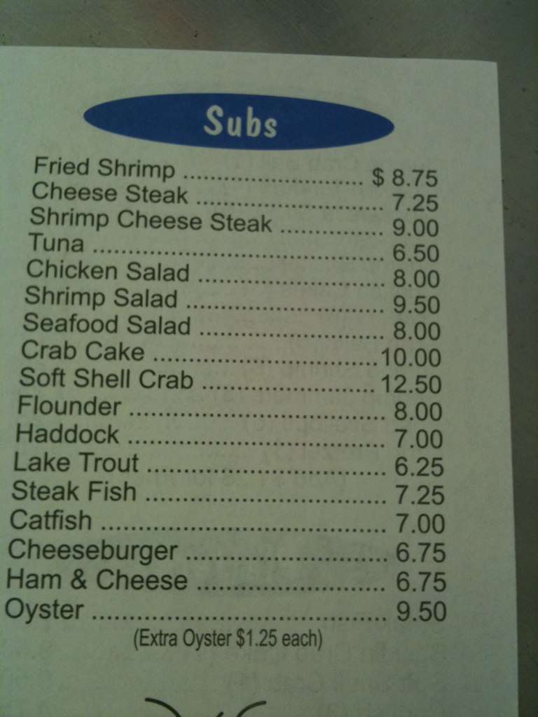 The Crab Crib Menu Menu For The Crab Crib Catonsville Baltimore