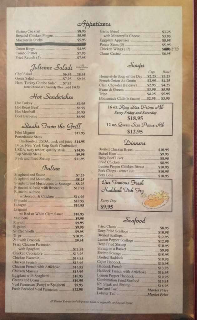 Menu at Ezzy's restaurant, Rochester, 885 Buffalo Rd