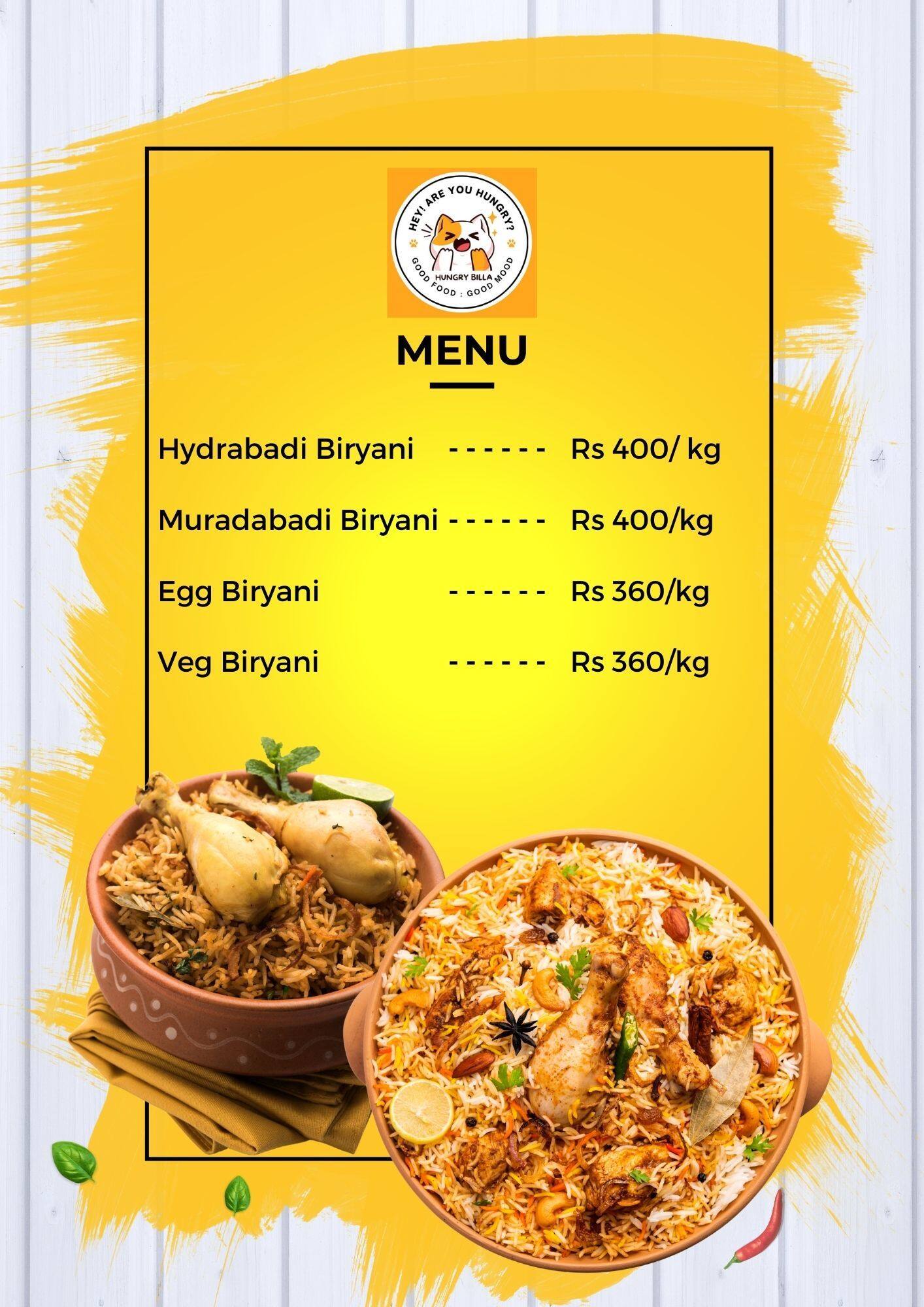 Menu of Hungry Billa Sector 75 Noida Menu of Hungry Billa Sector 75 Noida