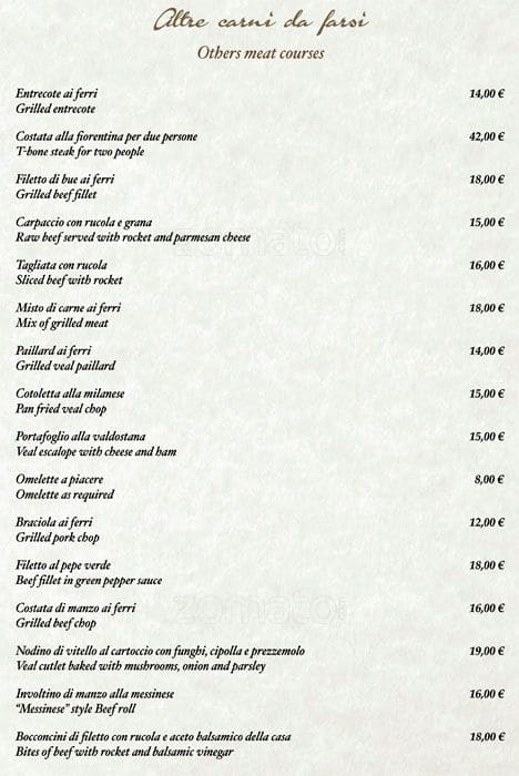 Menu di Pizzeria Ristorante Salernitano 