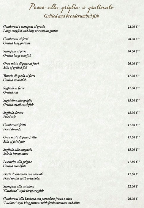 Menu di Pizzeria Ristorante Salernitano 