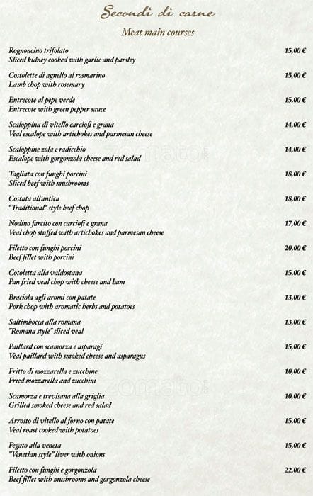 Menu di Pizzeria Ristorante Salernitano 