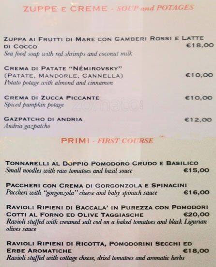 Menu di Babette 