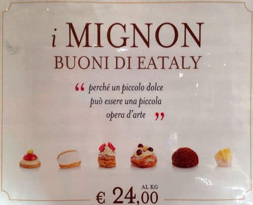 Menu di Pasticceria Montersino 