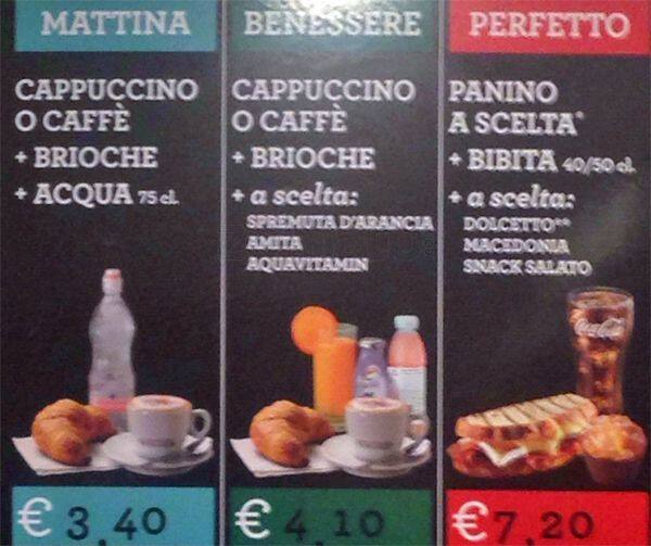 Menu di Tentazioni Cafè 