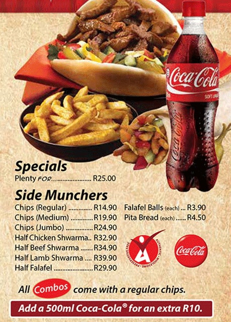 Menu at Anat restaurant, Johannesburg, Gold Reef City Theme Park