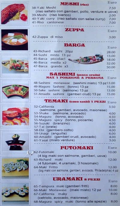 Menu di Richard Ristorante 