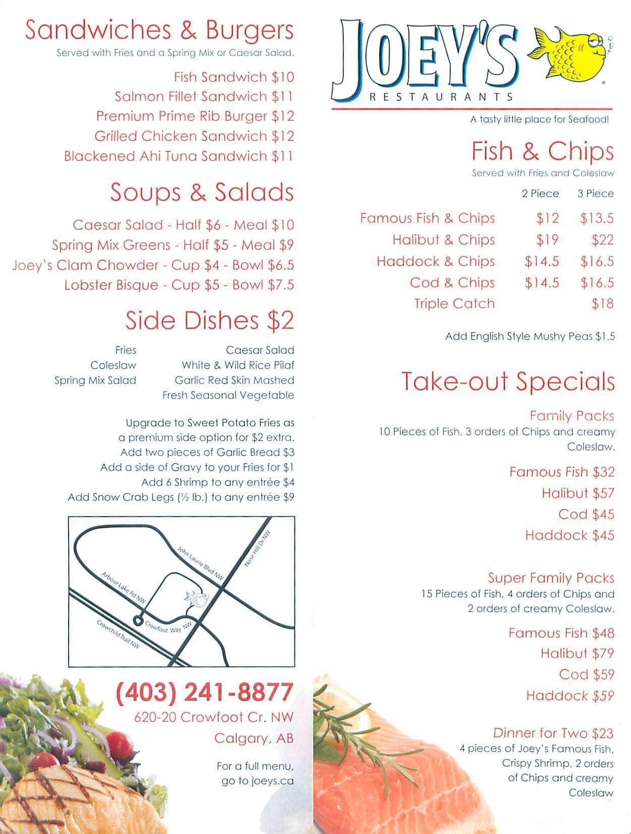 Joeys Menu Menu For Joeys Arbour Lake Calgary Urbanspoonzomato