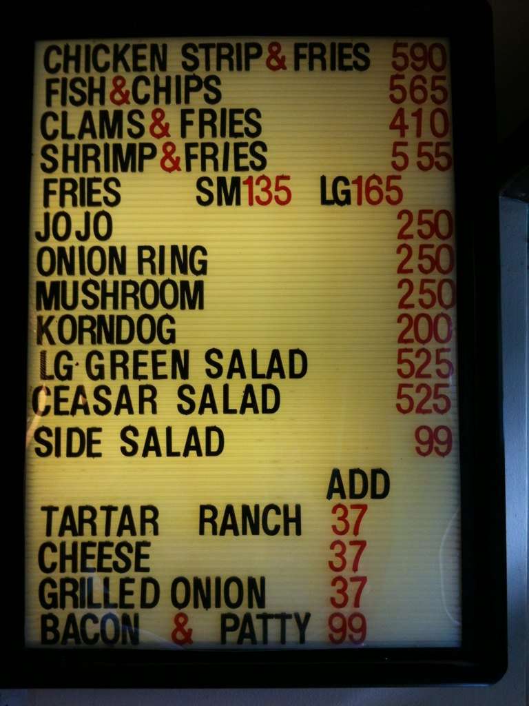 Menu at Scott's Dairy Freeze restaurant, North Bend