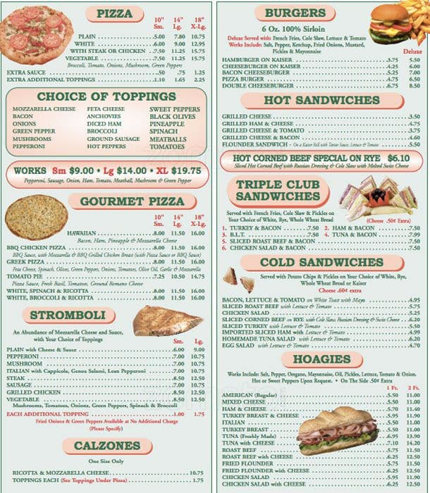 Station Pizza Menu, Menu de Station Pizza, Somerton, Philadelphia