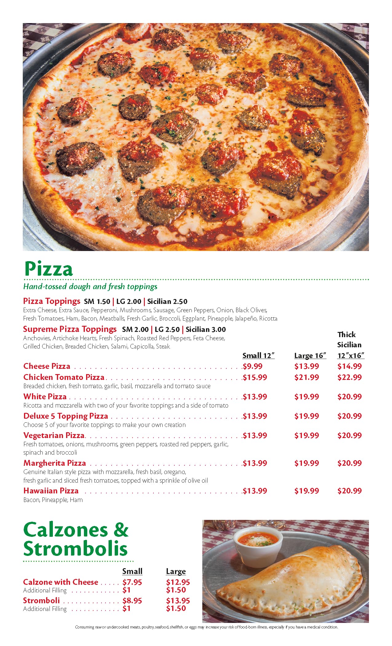 Menu at Nino’s Pizzeria and Restaurant, Estero