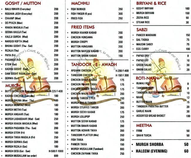 Tabbakh Menu, Menu for Tabbakh, Kohefiza, Bhopal Zomato
