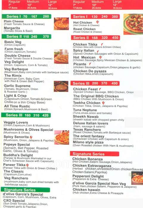 Garcia's Famous Pizza Menu - Zomato