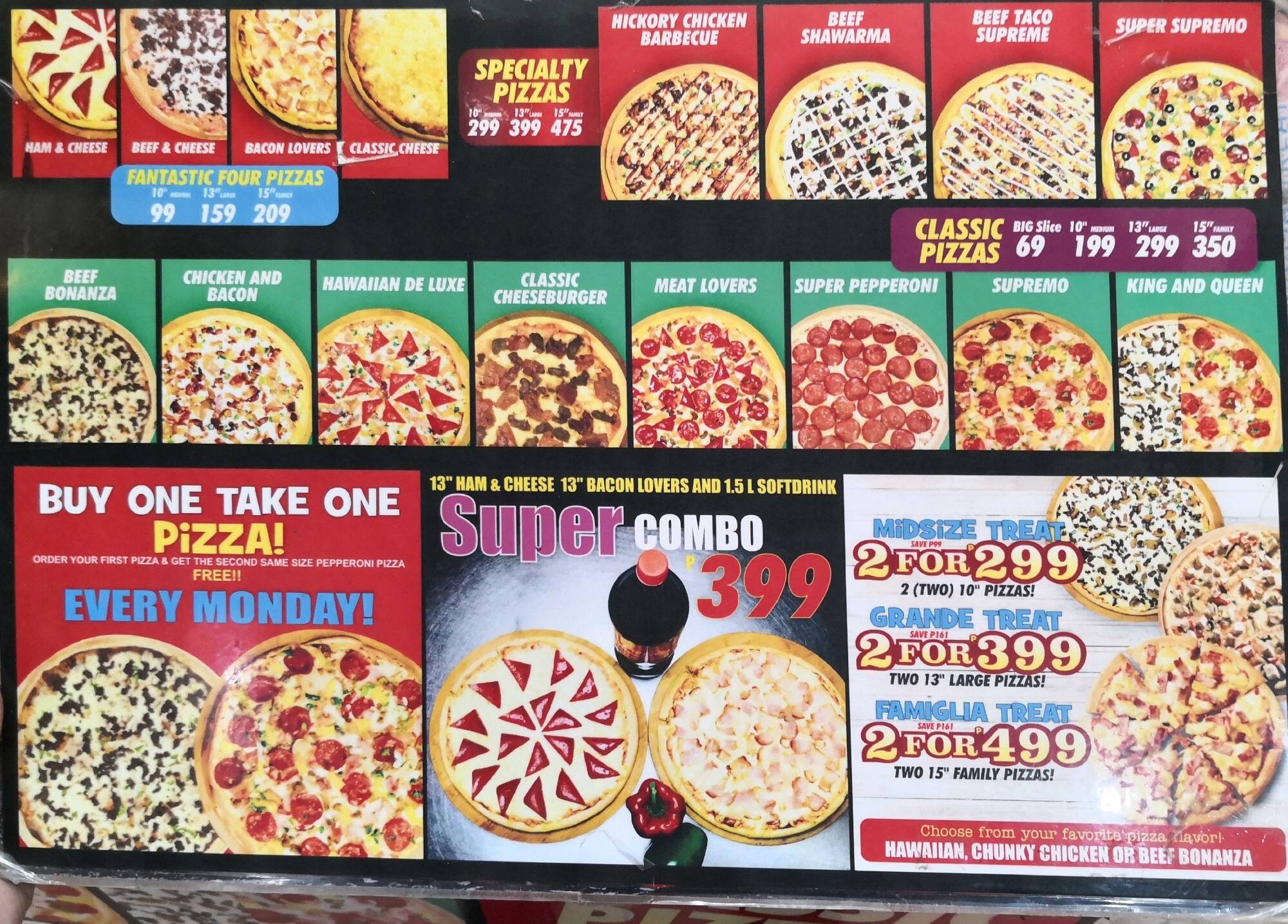 Fatboy S Pizza Pasta Menu Zomato Philippines Fatboy S Pizza Pasta Menu