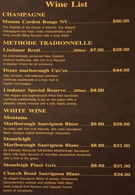 Carta de Tipparost Thai Restaurant