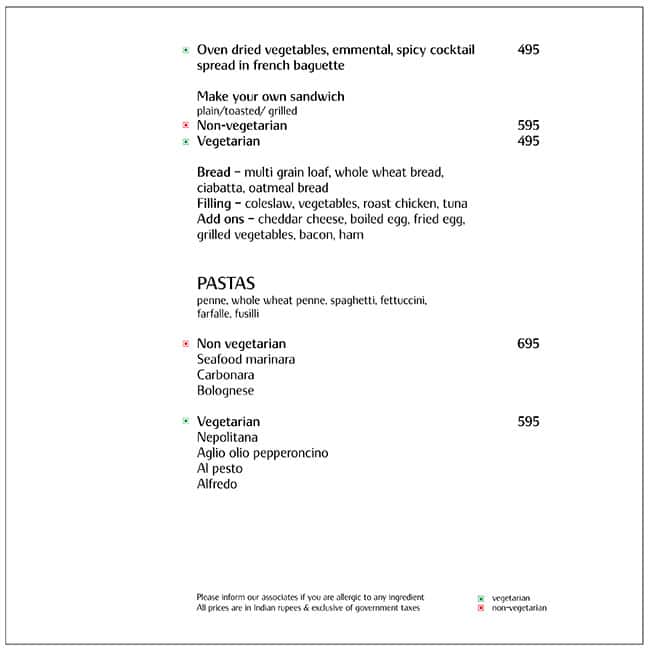 Thai Pavilion menu