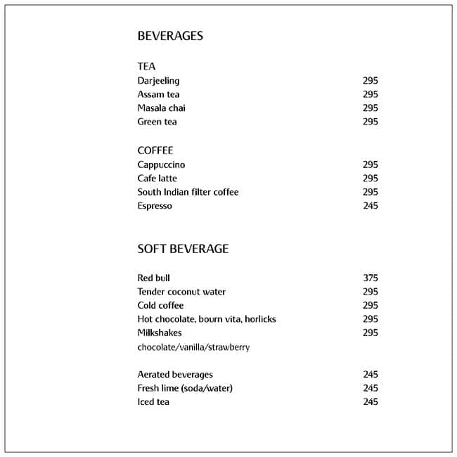 Thai Pavilion menu