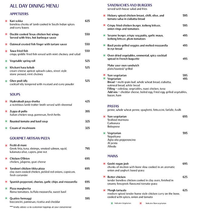 Thai Pavilion menu