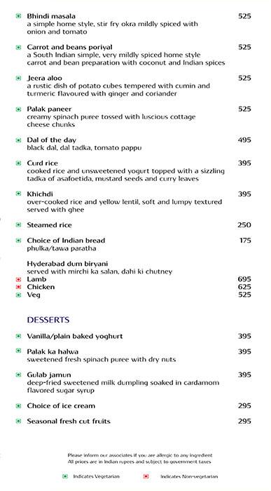 Thai Pavilion menu