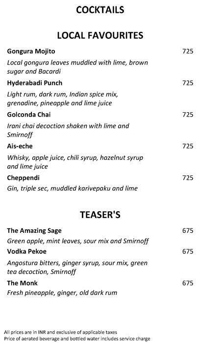 Thai Pavilion menu