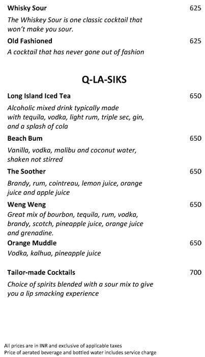 Thai Pavilion menu