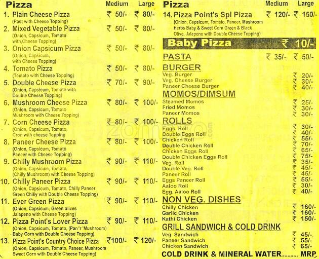 Menu at Metro Pizza Point, New Delhi, Near